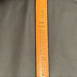 Mens coach belt brown leather